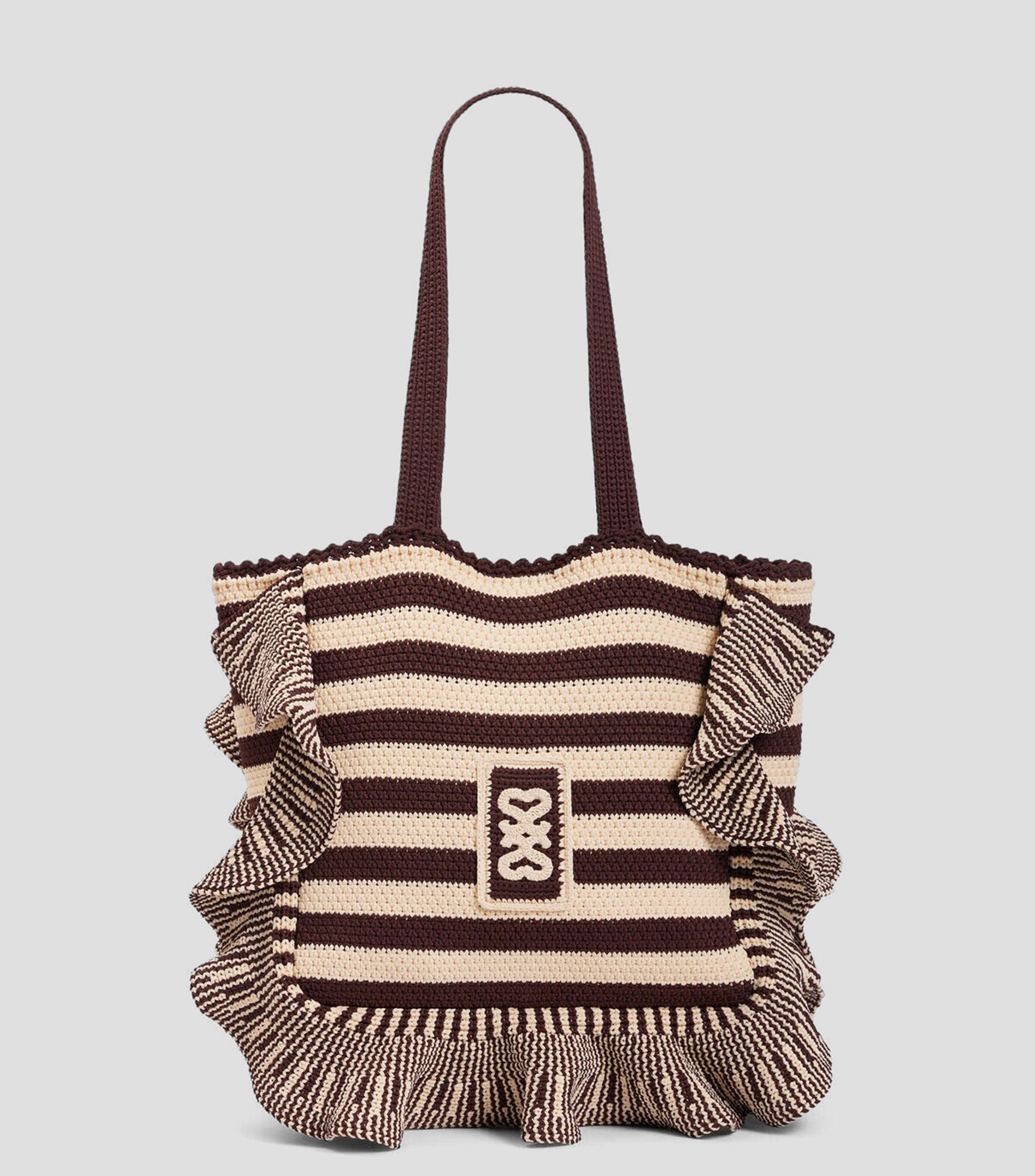 Bolsa tote con rayas Mujer